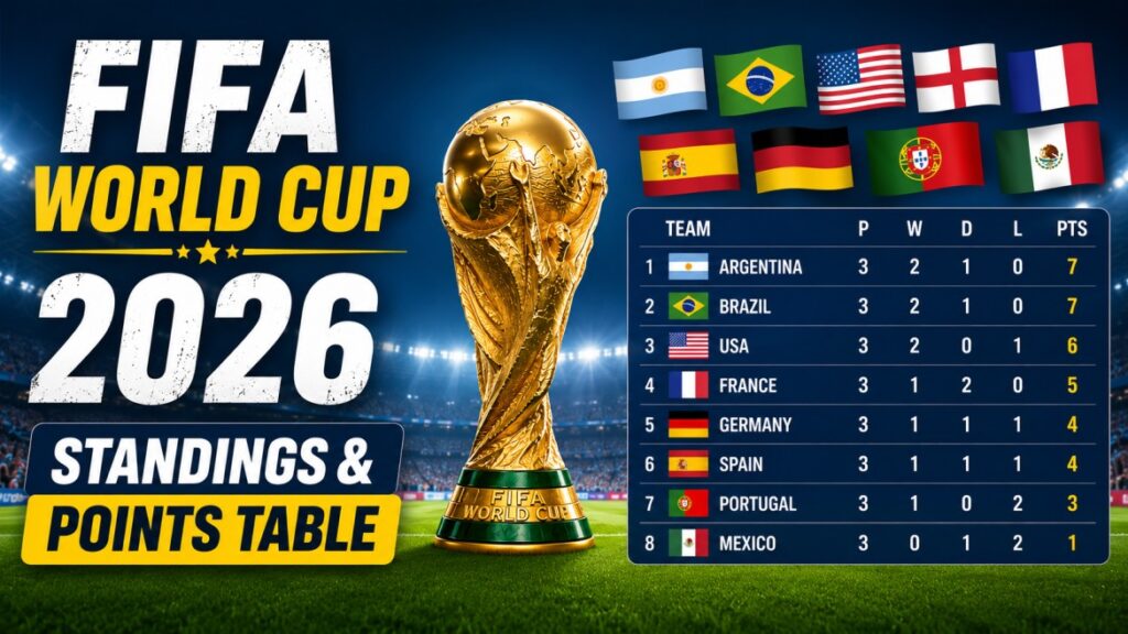 world cup 2026 group stage standings