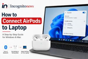 how to connect airpods to laptop putting case in pairing mode setup button