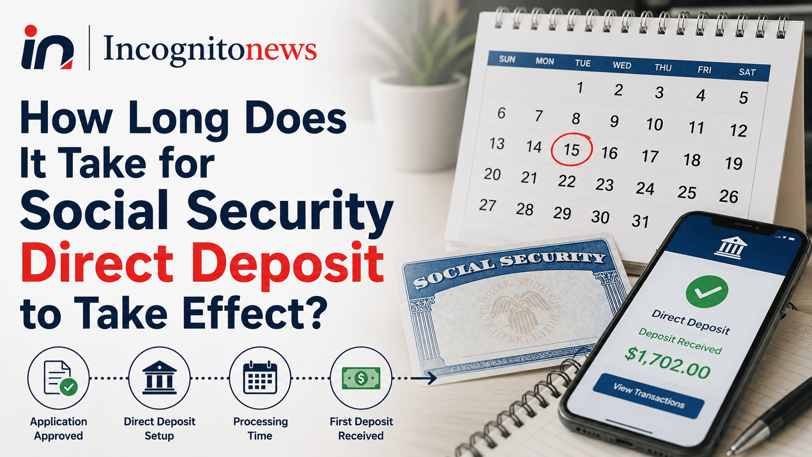 how long does it take for social security direct deposit to take effect change setup online