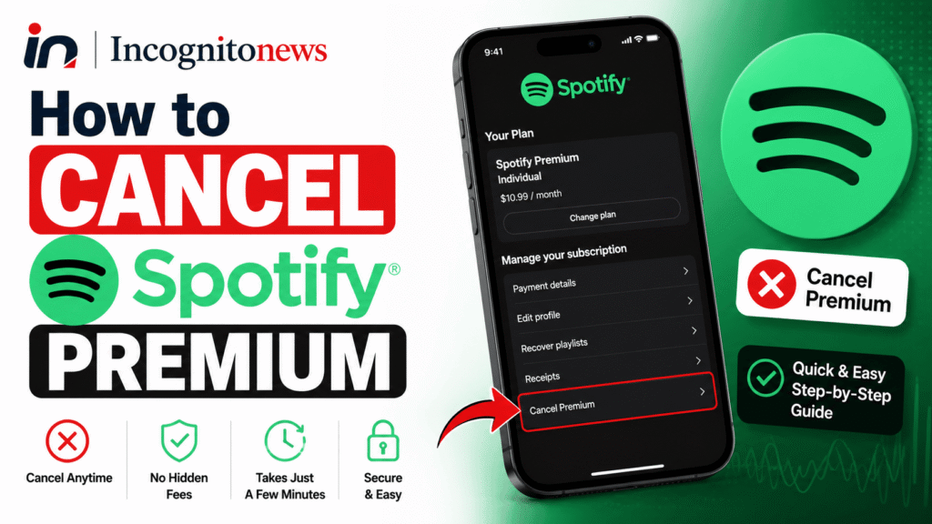 how to cancel spotify premium subscription browser iphone android