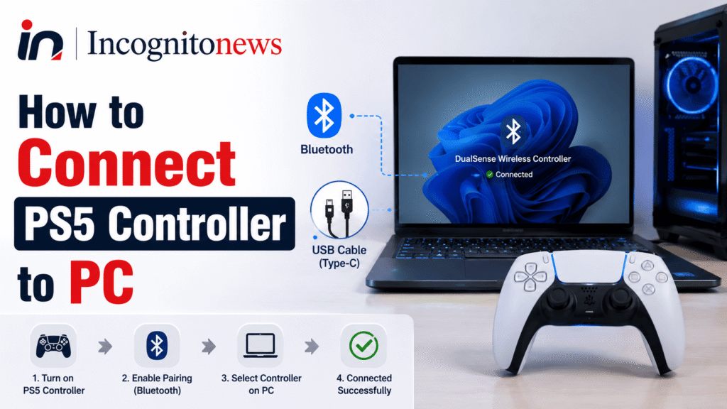 How to Connect PS5 Controller to PC (Bluetooth & USB Setup Guide)